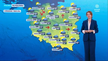 Prognoza pogody na poniedziałkowe popołudnie