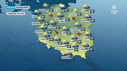 Prognoza pogody na wtorkowe popołudnie
