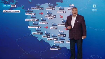 Pogodna noc tylko na wschodzie kraju