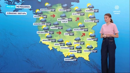 Prognoza pogody na czwartkowe popołudnie