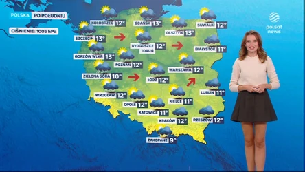 Prognoza pogody na piątkowe popołudnie
