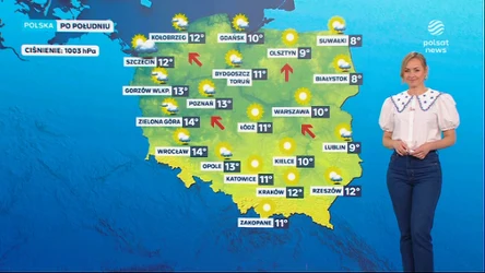 Prognoza pogody na poniedziałkowe popołudnie