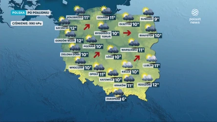 Prognoza pogody na sobotnie popołudnie