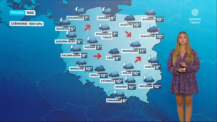 Nocą opady deszczu w prawie całej Polsce