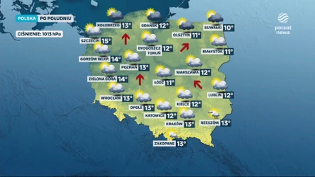 Prognoza pogody na środowe popołudnie