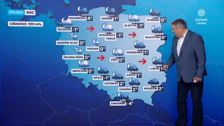 Opady w nocy na południowym wschodzie