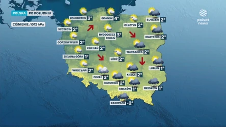 Prognoza pogody na sobotnie popołudnie