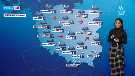 Noc z deszczem i mżawką