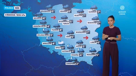 Deszczowa noc w większej części Polski