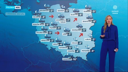 Opady śniegu na północnym zachodzie