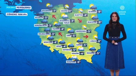 Prognoza pogody na poniedziałkowe popołudnie