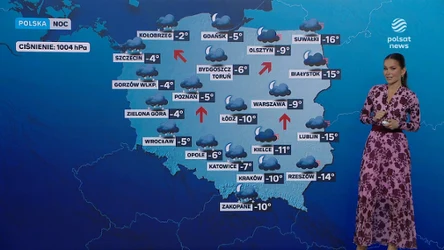 Mroźna noc w Polsce