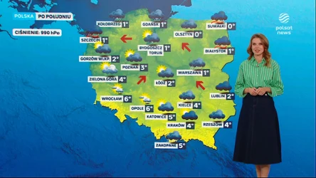 Prognoza pogody na poniedziałkowe popołudnie