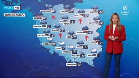 Nocą marznące opady na wschodzie Polski