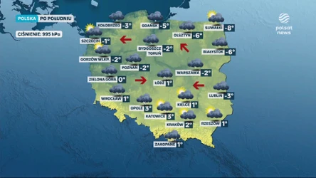Prognoza pogody na wtorkowe popołudnie