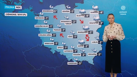 Bezchmurna, ale chłodna noc w Polsce