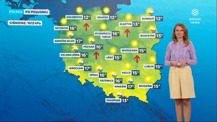 Prognoza pogody na poniedziałkowe popołudnie