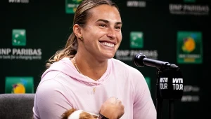Aryna Sabalenka i Ash na konferencji prasowej
