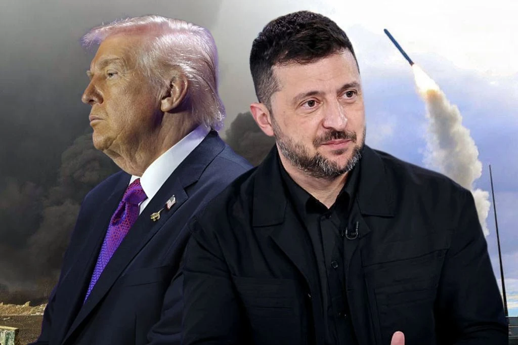 Prezydent Ukrainy Wołodymyr Zełenski i prezydent USA Donald Trump