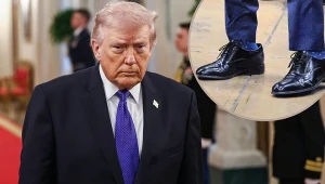 Donald Trump wręcza buty w prezencie (zdj. ilustracyjne)