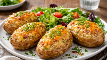 Pieczone i faszerowane ziemniaczki 