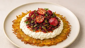 Ziemniaki z gzikiem i salsą z grillowanej rzodkiewki od Jurka Sobieniaka