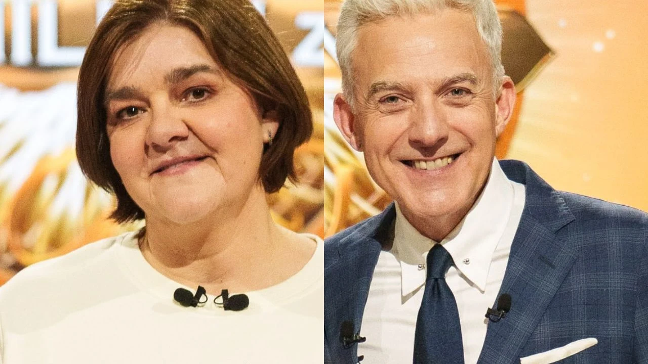 Elżbieta Marszalec i Hubert Urbański w teleturnieju "Milionerzy"