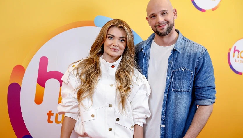 Edyta Folwarska i Maciej Pela w "halo tu polsat"
