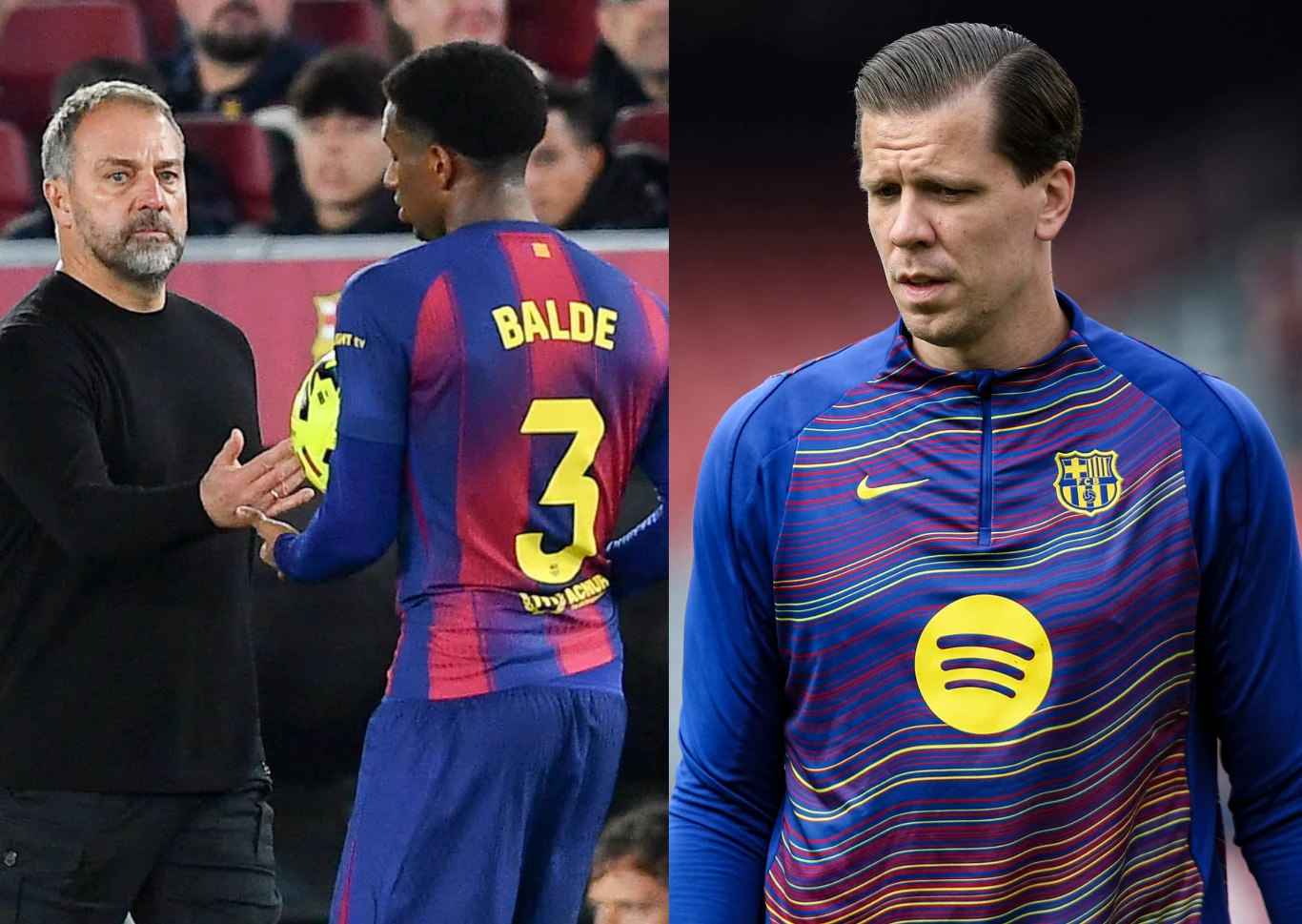 Hansi Flick, Alejandro Balde i Wojciech Szczęsny