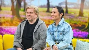 Jarosław Boberek i Misheel Jargalsaikhan w "halo tu polsat"