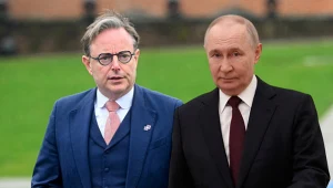 Premier Belgii Bart De Wever i przywódca Rosji Władimir Putin