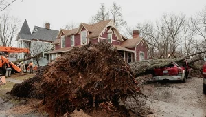 USA. Wielkie sprzątanie po wichurze w Michigan. Rejon nawiedziła seria huraganów. Zdj. z 7 marca 2026 roku