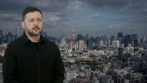 Ukraina ma propozycję dla Japonii. Chodzi o drony szturmowe. W tle panorama Tokio