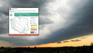 W poniedziałek wieczorem na zachodzie oraz na południowym wschodzie możliwe będą słabe wiosenne burze, miejscami z krupą śnieżną