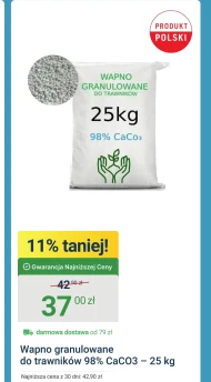 Wapno do trawników Polski