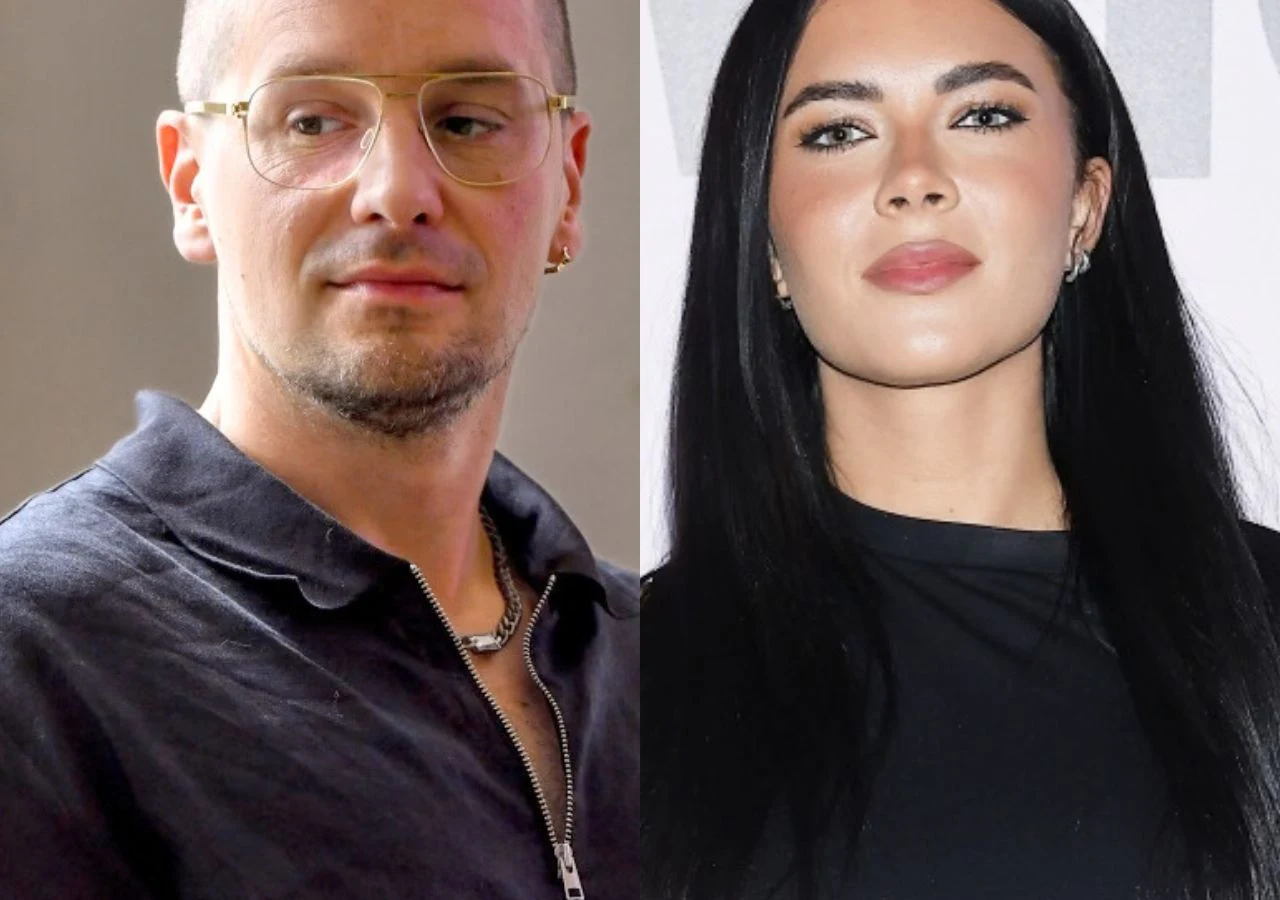 Krzysztof Zalewski w ciemnej koszuli i w okularach. Karolina Baran, czyli Kaeyra - w czarnej bluzce i czarnych włosach.