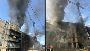 Pożar na warszawskiej Białołęce