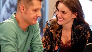 Rafał Mroczek i Dominika Kachlik na planie "M jak miłość