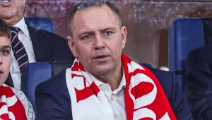 Prezydent Karol Nawrocki na meczu Polska - Finlandia