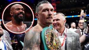 Ołeksandr Usyk, Jon Jones (w kółku)