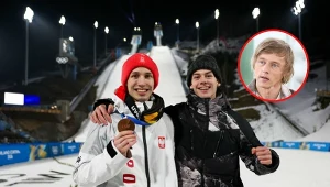 Kacper i Konrad Tomasiakowie, w kółeczku Dawid Kubacki