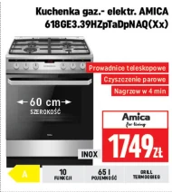Kuchenka gazowo-elektryczna Amica
