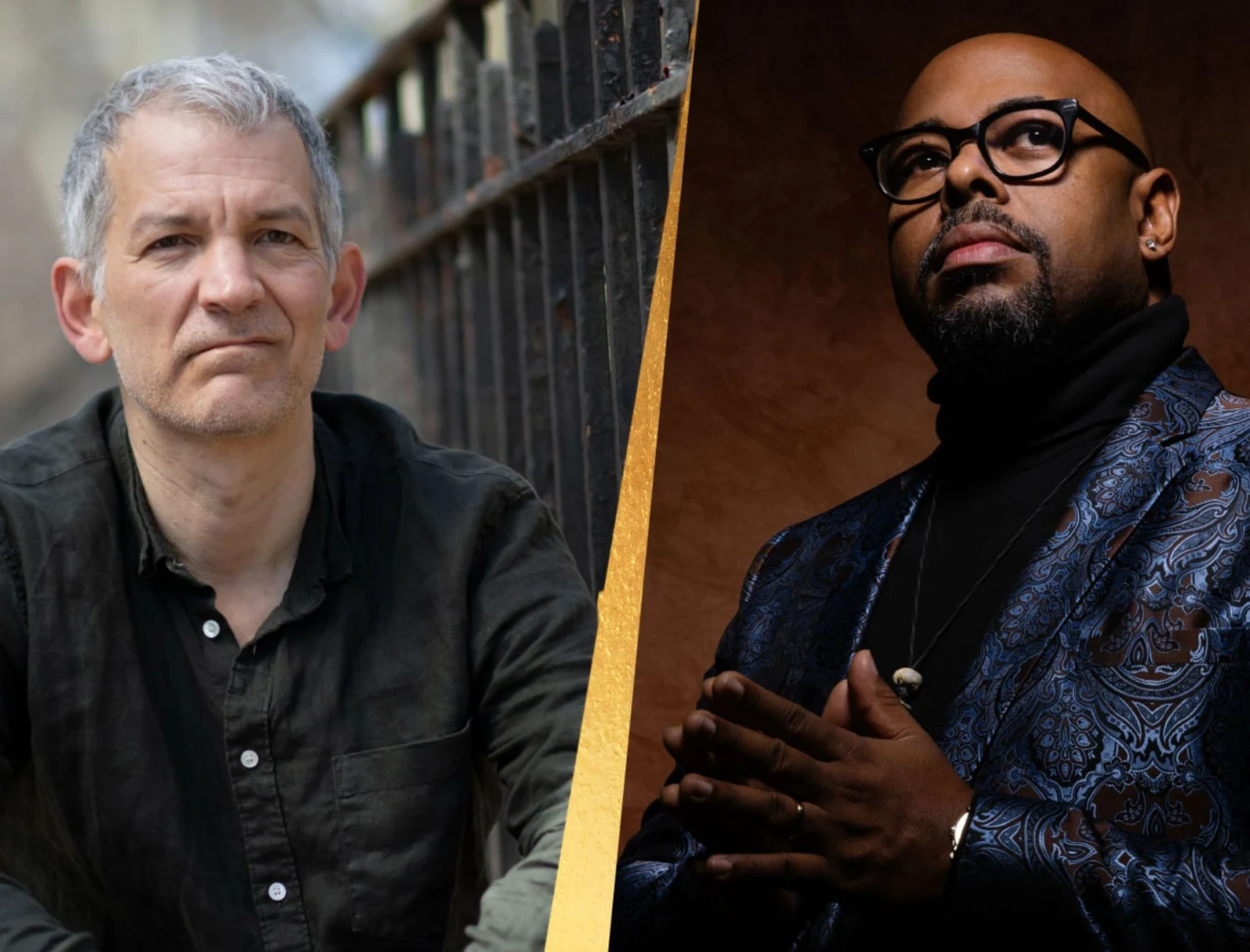 Brad Mehldau i Christian McBride wystąpią w Katowicach Brad Mehldau i Christian McBride pozują do zdjęcia. Mają neutralne wyrazy twarzy