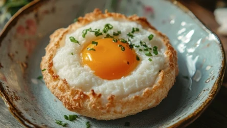 Jajko chmurka to ciekawy pomysł na śniadanie 
