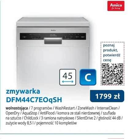 Окрема посудомийна машина Amica