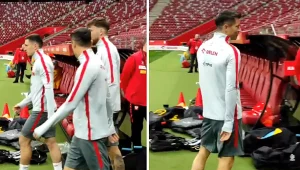 Ostatnie przygotowania przed Albanią. Lewandowski wyszedł po sekundzie