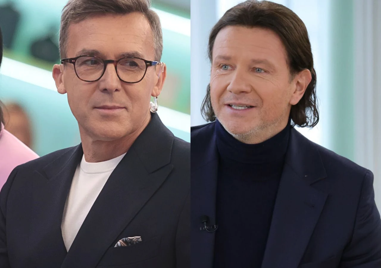 Maciej Kurzajewski i Radosław Majdan Maciej Kurzajewski i Radosław Majdan w granatowych garniturach.