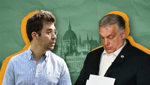 Viktor Orban oraz dziennikarz Szabolcs Panyi