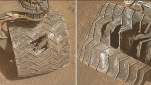 Dziura na dziurze. Tak wyglądają koła Curiosity po 13 latach na Marsie