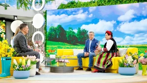 Alina Ochrymiuk z Koła Gospodyń Wiejskich i Marek Borowski z Banku Żywności